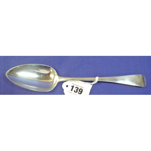 139 - George III London silver serving spoon by P & W Bateman, dated 1811. 23cm