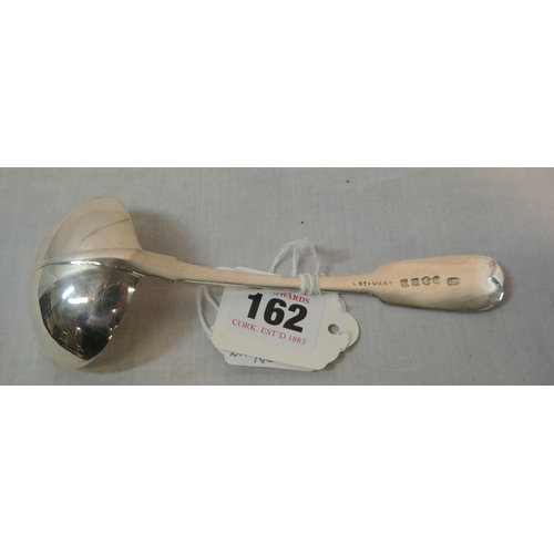 162 - Irish George IV silver sauce ladle by Laurence Nolan, Dublin 1829. 16cm, 42g