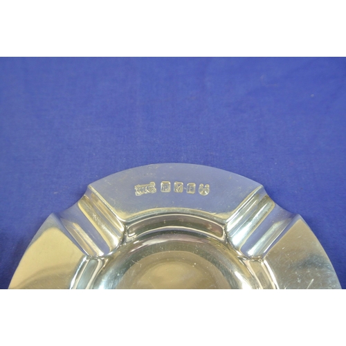 248 - Irish silver ash tray by William Egan & Sons, Cork 1973. 13cm, 100g