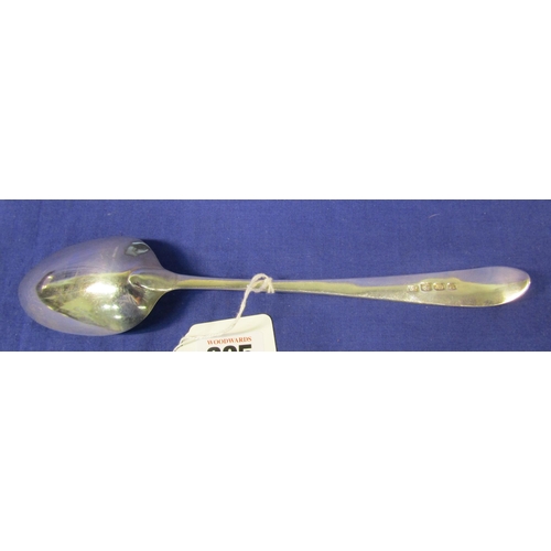 295 - Irish silver bright cut serving spoon by Thomas Townsend, Dublin 1805, 23cm, 63g