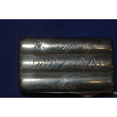 65 - George III English silver snuff box by M. Linwood, Birmingham 1806, inscribed