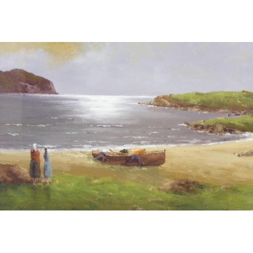 352 - John Manson 'Beach scene' oil on board 38x48cm signed lower right