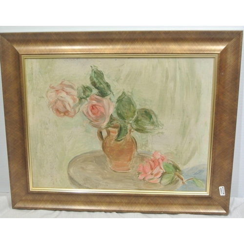 369 - Stella Steyn 'Still life study' oil on board 35x46cm Atelier stamp verso