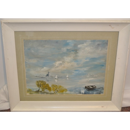 378 - Paul Proud 'Sailing offshore' oil on board 26x36cm signed lower left