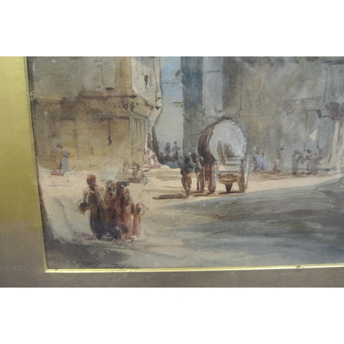 400 - Paul Marny 'Cathedral of Caen, Normandy' watercolour, signed lower left, titled verso