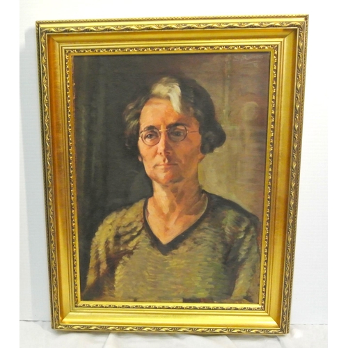 409 - Sunderland Rollinson (1872 - 1950) 'Portrait of a lady' oil on canvas, signed and dated '35 56x40cm