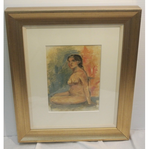 419 - Stella Steyn (1907-1987) 'Female Nude' pastels Atelier stamp