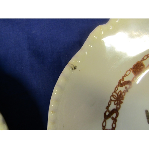 332 - Pair of dinner plates from the Cork Mansion House dinner service, decorated with the Cap of Maintena... 