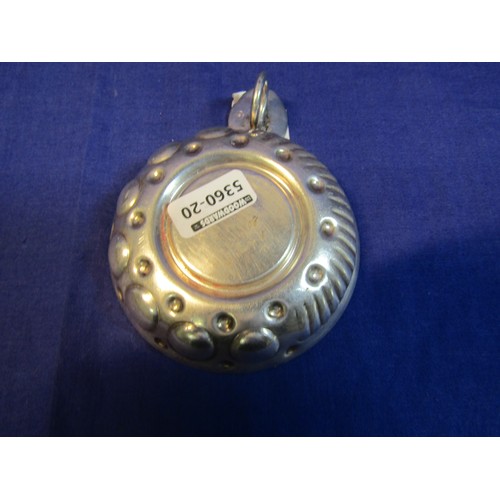 24 - French silver plated wine taster with 'Bataillon De Marins Pompiers' medallion inset