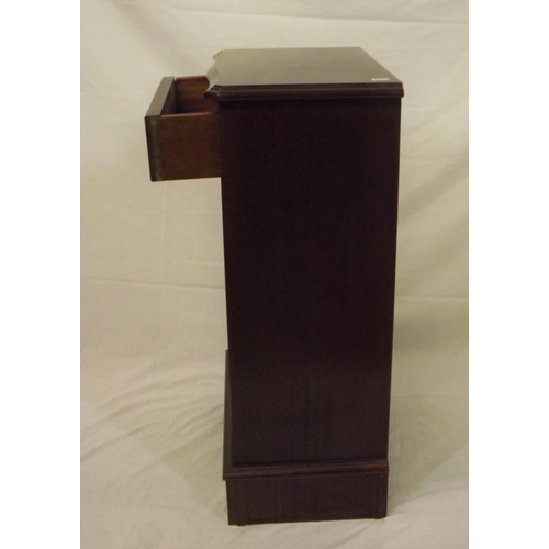 14 - Edwardian style small bookshelf with frieze drawer, drop handle and bracket feet