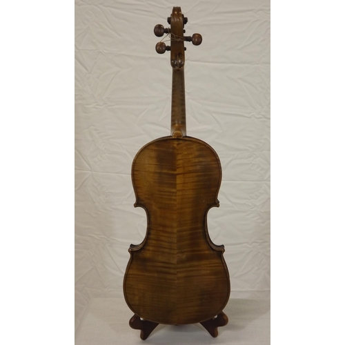 149 - Yew violin in fitted case