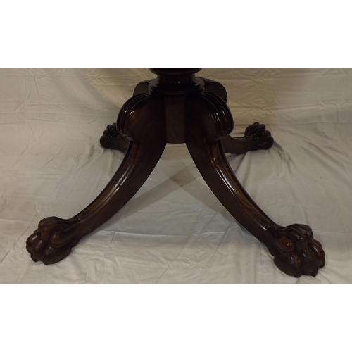 150 - Georgian mahogany dropleaf table with D-shaped drop leaves, pull-out supports, frieze drawer, on tur... 