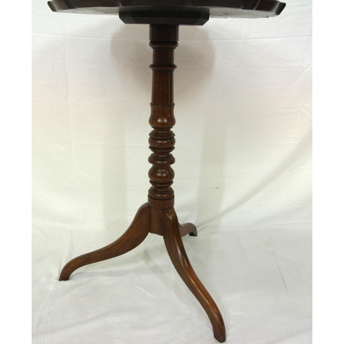 151 - Victorian mahogany round centre or occasional table with raised piecrust border, turned column, on s... 