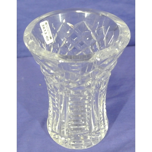 173 - Waterford Crystal flared flower vase with strawberry diamonds