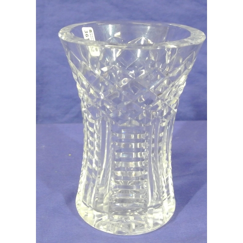 173 - Waterford Crystal flared flower vase with strawberry diamonds
