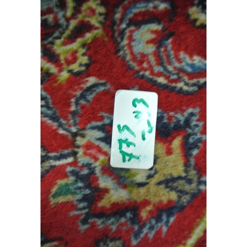 23 - Multi-coloured ground Persian Mashad hand woven rug with medallion design 330x135