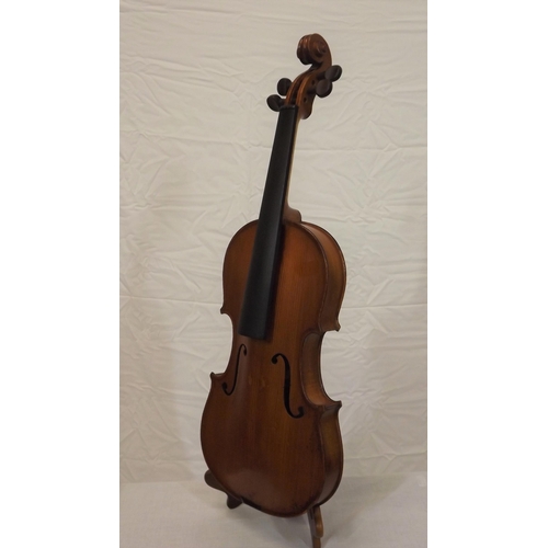 27 - Italian yew violin in fitted carrying case