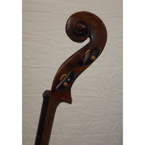 27 - Italian yew violin in fitted carrying case