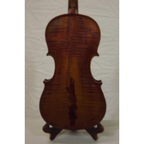 27 - Italian yew violin in fitted carrying case