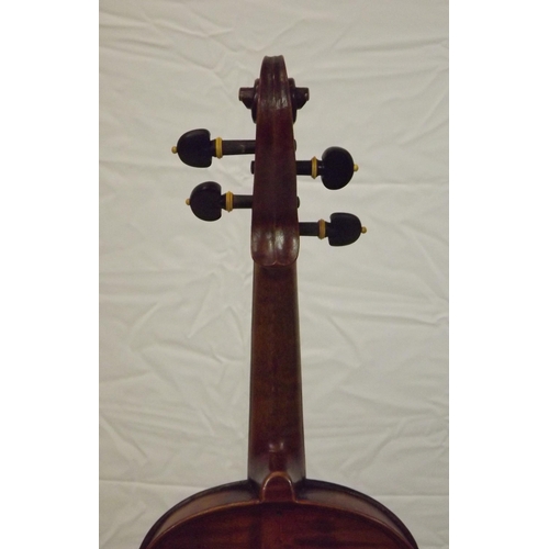 27 - Italian yew violin in fitted carrying case