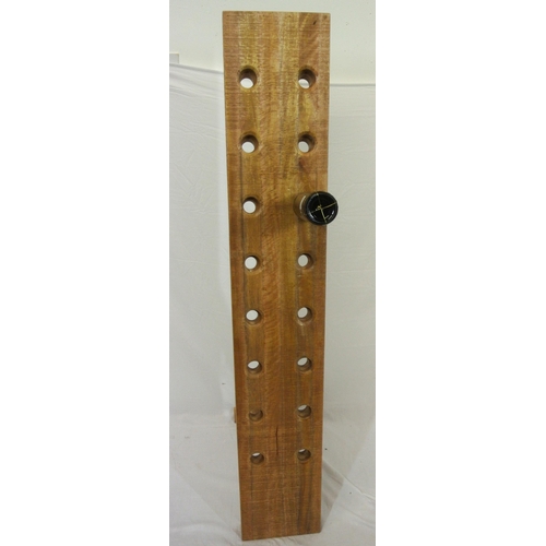 32 - Tall beech wine bottle holder with adjustable stand