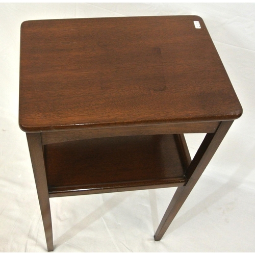 41 - Edwardian style two tier occasional table with square tapering legs