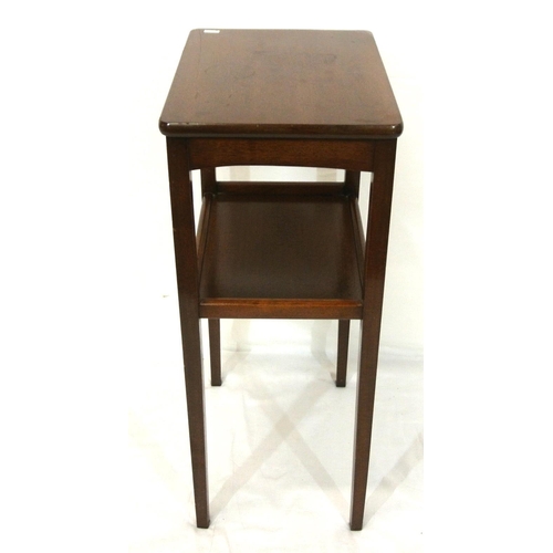 41 - Edwardian style two tier occasional table with square tapering legs
