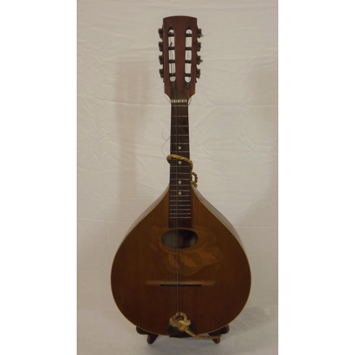 43 - Romanian inlaid yew mandolin with foliate inlay