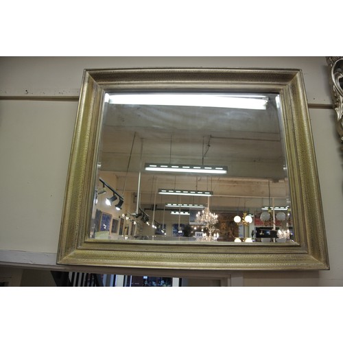 154 - Edwardian style gilt framed bevelled glass wall mirror 85x100cm