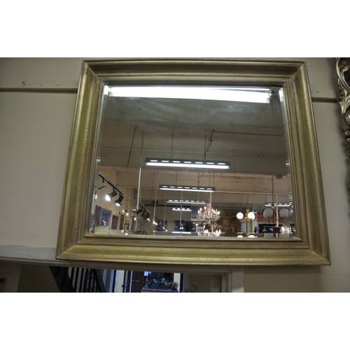154 - Edwardian style gilt framed bevelled glass wall mirror 85x100cm