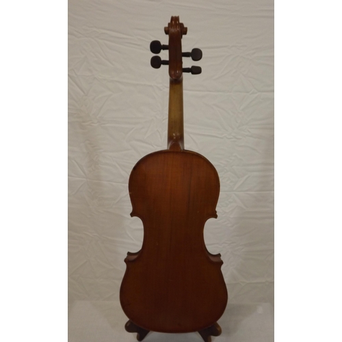 18 - Yew violin in fitted carrying case