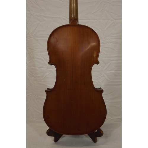 18 - Yew violin in fitted carrying case