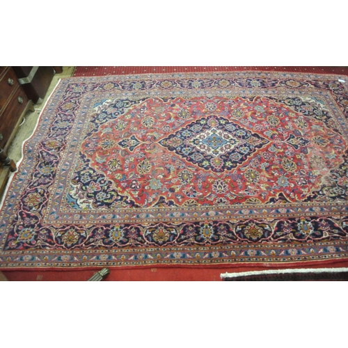 46 - Red ground Persian Kashan carpet traditional design 290x198cm