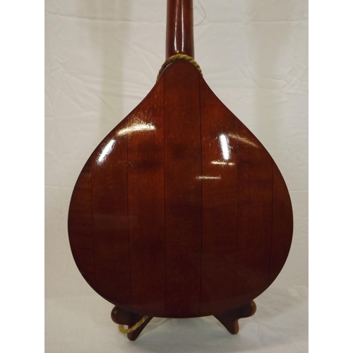 57 - Romanian inlaid yew mandolin with foliate inlay