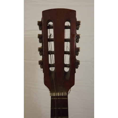 57 - Romanian inlaid yew mandolin with foliate inlay