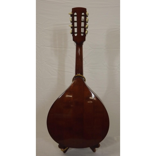 57 - Romanian inlaid yew mandolin with foliate inlay