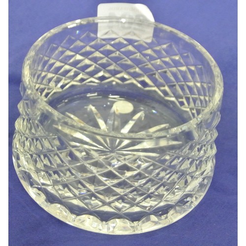 174 - Small Waterford Crystal cut glass bowl with strawberry diamonds