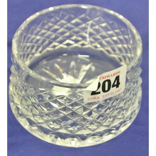 174 - Small Waterford Crystal cut glass bowl with strawberry diamonds