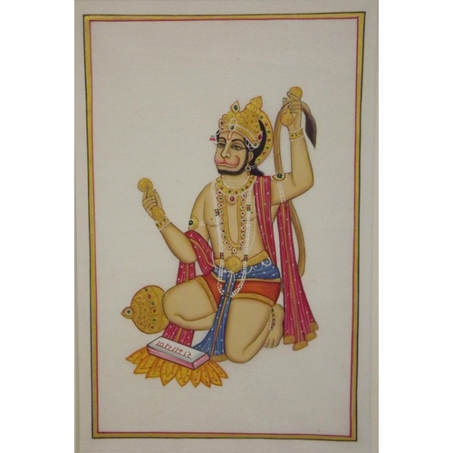 228 - Set of four 'Studies of Deities' watercolours with gilt 22x13cm each