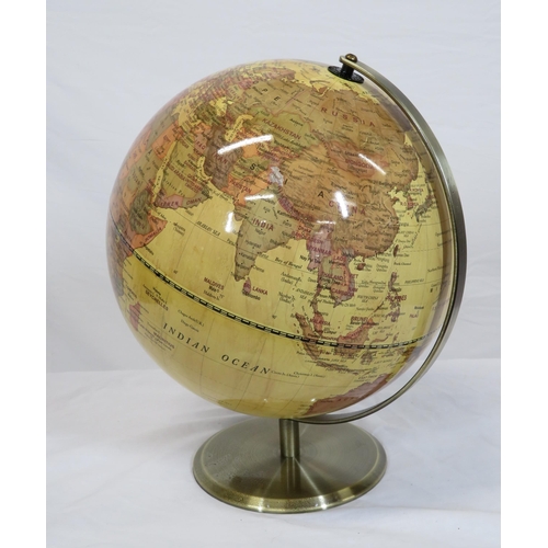 16 - World globe on chrome stand