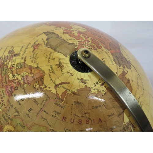 16 - World globe on chrome stand