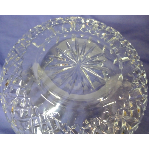 173 - Clarenbridge Crystal rose bowl with faceted decoration