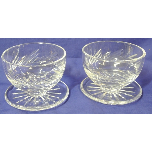 193 - Waterford Crystal jam jar, two sundae glasses, and one small dish