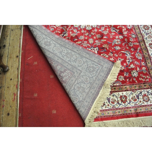 22 - Red ground full pile Kashmir rug Jasafic design 230x160