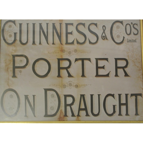 221 - Framed pub sign Guinness & Co Porter on Draught 44x59cm