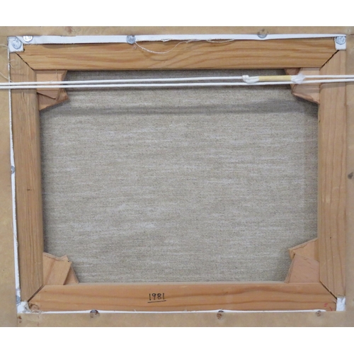 254 - P Sanders 'Country scene with horses' oil on canvas 25x30cm signed