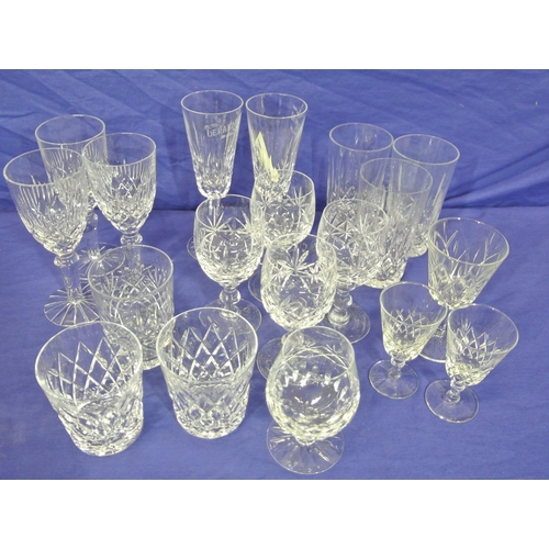 1 - Assorted lot of cut glassware, etc in box