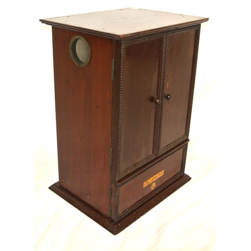 186 - Vintage BBC Gecophone cabinet with beaded decoration