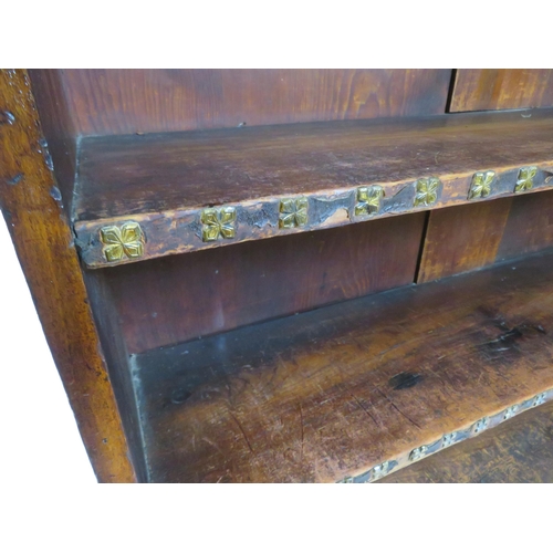 190 - Edwardian mahogany bookcase with brass mounts