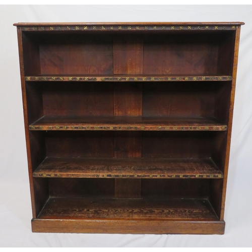 190 - Edwardian mahogany bookcase with brass mounts